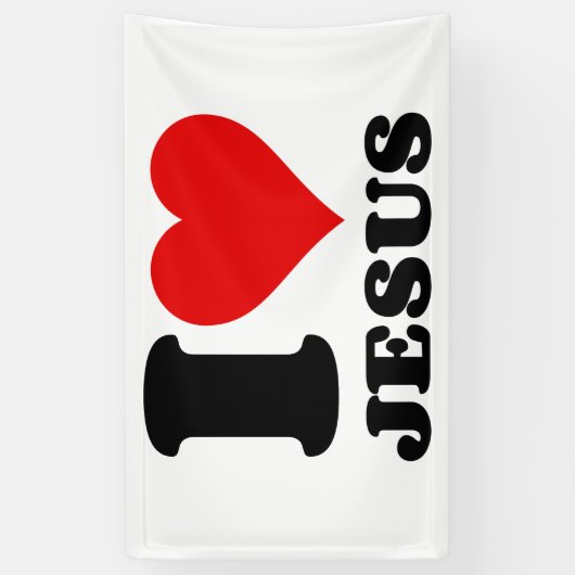 I Liebe Jesus Banner (Vertikal)