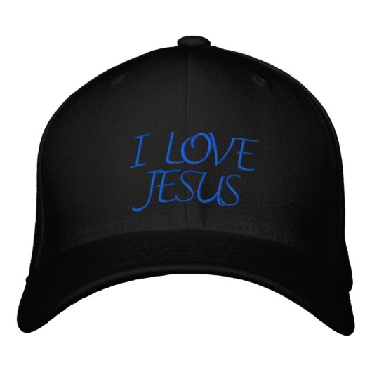 I LIEBE JESUS BESTICKTE KAPPE (Vorderseite)