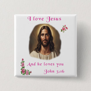 I Liebe Jesus Button