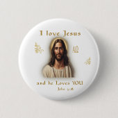 I Liebe Jesus Button (Vorderseite)
