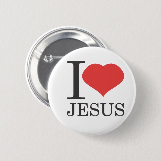 I Liebe JESUS Button (Vorne & Hinten)