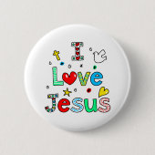 I Liebe Jesus Button (Vorderseite)