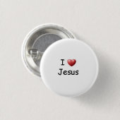 I Liebe Jesus Button (Vorne & Hinten)
