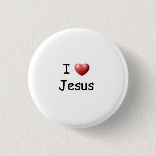 I Liebe Jesus Button (Vorderseite)