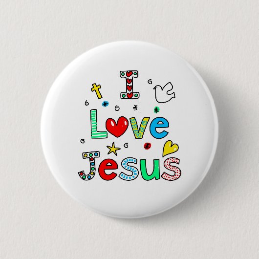 I Liebe Jesus Button (Vorderseite)