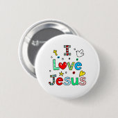 I Liebe Jesus Button (Vorne & Hinten)