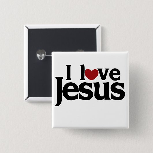 I Liebe Jesus Button (Vorne & Hinten)