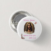 I Liebe Jesus Button (Vorne & Hinten)