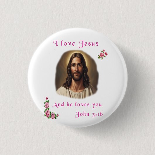 I Liebe Jesus Button (Vorderseite)