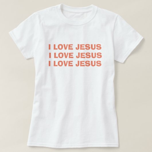 I Liebe Jesus Christlich T-Shirt (Design vorne)