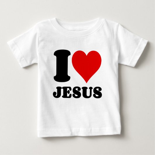 i Liebe Jesus christlicher Zitat Baby T-shirt (Vorderseite)