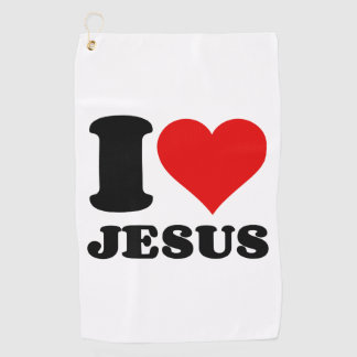 i Liebe Jesus christlicher Zitat Golfhandtuch