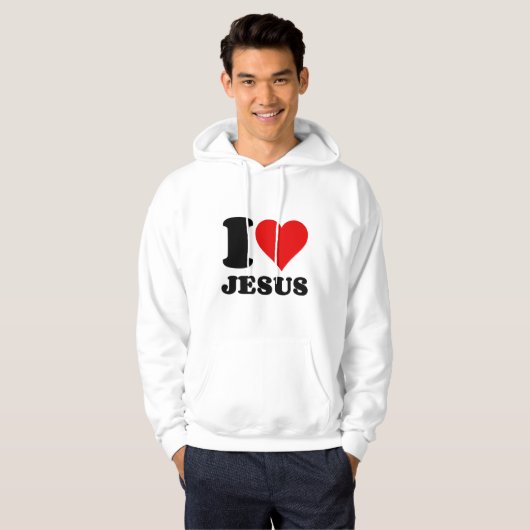 i Liebe Jesus christlicher Zitat Hoodie (Vorne ganz)