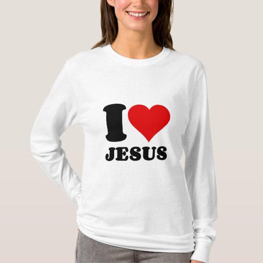 i Liebe Jesus christlicher Zitat T-Shirt (Vorderseite)