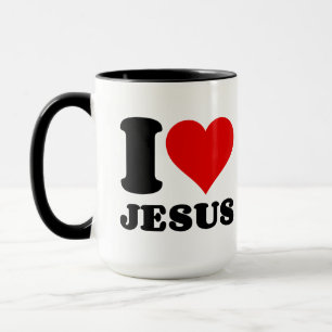 i Liebe Jesus christlicher Zitat Tasse
