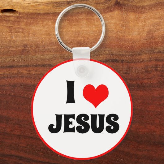I Liebe Jesus & Christus Herz / Schlüsselanhänger (Vorderseite)