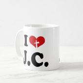 I Liebe Jesus Christus Kaffeetasse (Vorderseite Links)