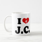I Liebe Jesus Christus Kaffeetasse (Links)