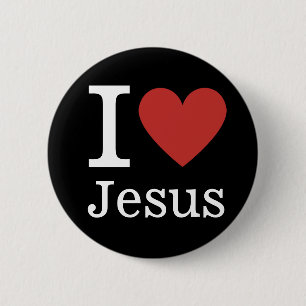 I ❤️ Liebe Jesus CUSTOMIZABLE Button Button