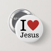 I ❤️ Liebe Jesus CUSTOMIZABLE Button Button (Vorne & Hinten)