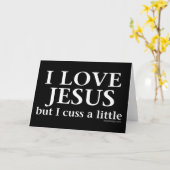 I Liebe Jesus Funny Zitat Karte (Gelbe Blume)