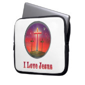 I Liebe Jesus Gaben Laptopschutzhülle (Vorderseite Links)