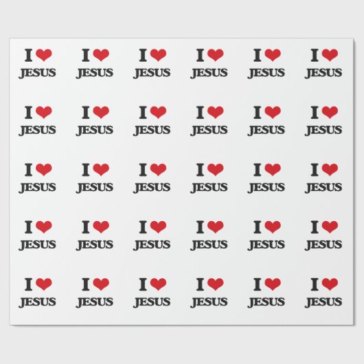 I Liebe Jesus Geschenkpapier (Flach)