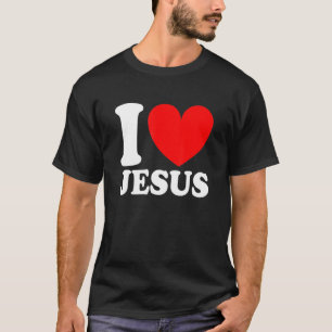 I Liebe Jesus I Rotes Herz Jesus Christlich T-Shirt