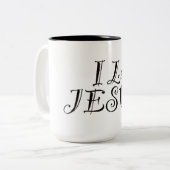I Liebe Jesus Inspiration Zitat Zweifarbige Tasse (Vorderseite Links)