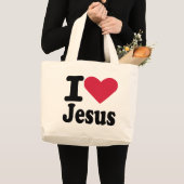 I Liebe Jesus Jumbo Stoffbeutel (Vorderseite (Produkt))