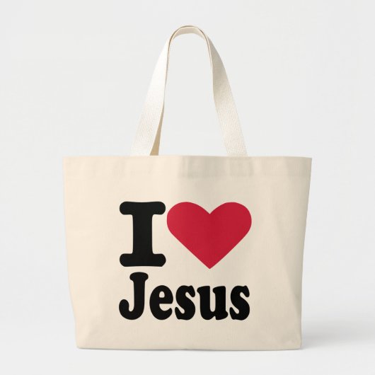 I Liebe Jesus Jumbo Stoffbeutel (Vorne)