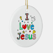 I Liebe Jesus Keramikornament (Rechts)