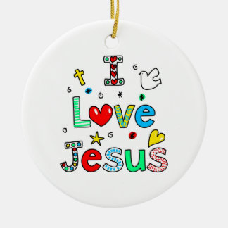 I Liebe Jesus Keramikornament