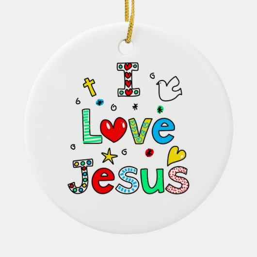 I Liebe Jesus Keramikornament (Vorne)