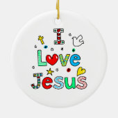 I Liebe Jesus Keramikornament (Hinten)