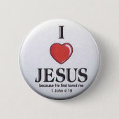 I Liebe-Jesus-Knöpfe Button (Vorderseite)