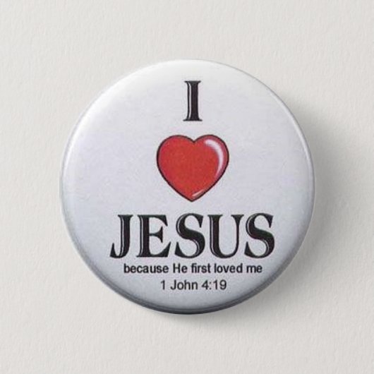 I Liebe-Jesus-Knöpfe Button (Vorderseite)
