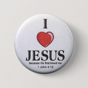 I Liebe-Jesus-Knöpfe Button