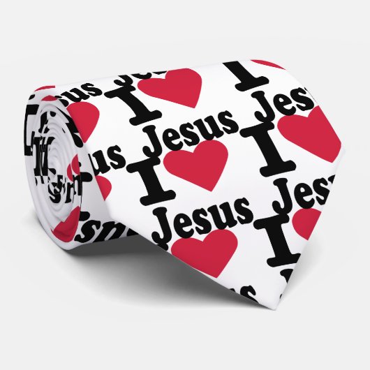 I Liebe Jesus Krawatte (Gerollt)