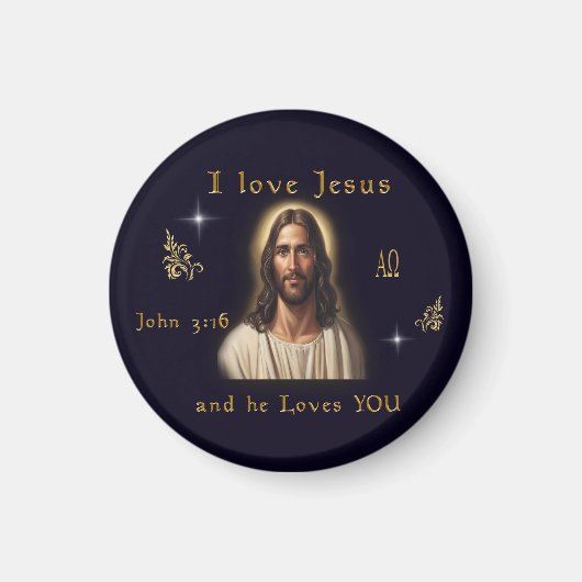 I Liebe Jesus Magnet (Vorne)