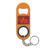 I Liebe Jesus Mini Flaschenöffner mit Schlüsselanh (Rückseite)