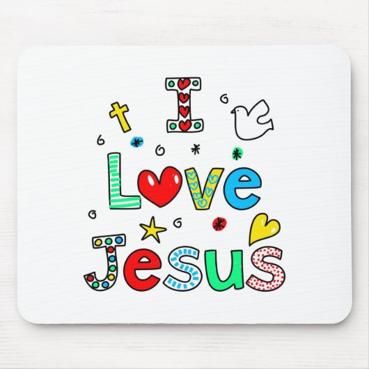 I Liebe Jesus Mousepad (Vorne)