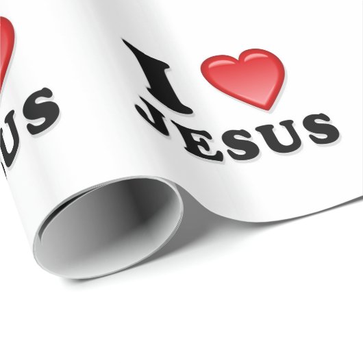 I Liebe Jesus.png Geschenkpapier (Rolleneckpunkt)