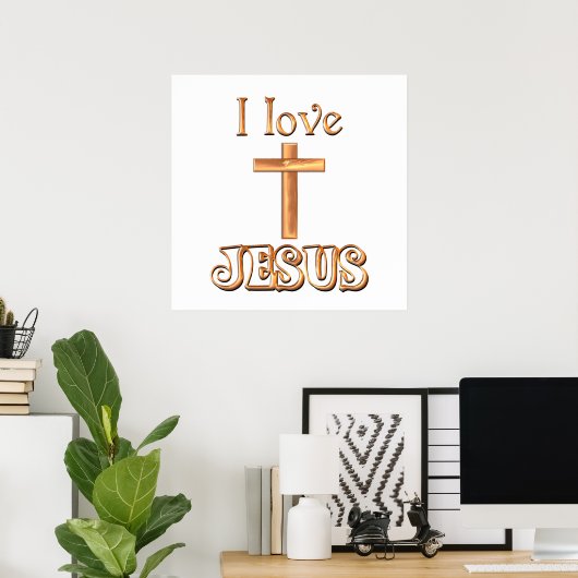 I Liebe Jesus Poster (Heimbüro)