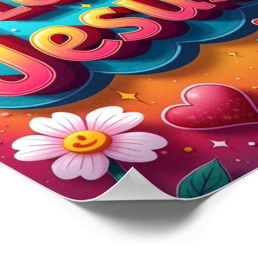 I Liebe Jesus Poster (Ecke)