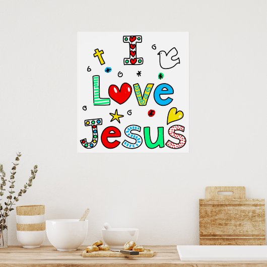 I Liebe Jesus Poster (Küche)