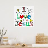 I Liebe Jesus Poster (Küche)