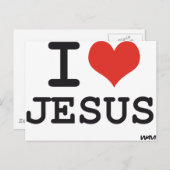 I Liebe Jesus Postkarte (Vorne/Hinten)