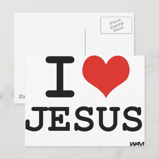I Liebe Jesus Postkarte (Vorne/Hinten)