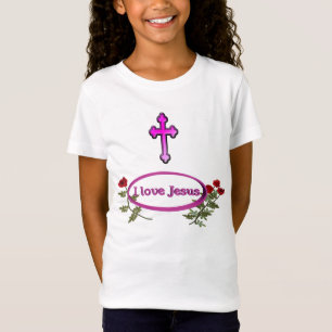 I Liebe Jesus Produkte mit Rose T-Shirt